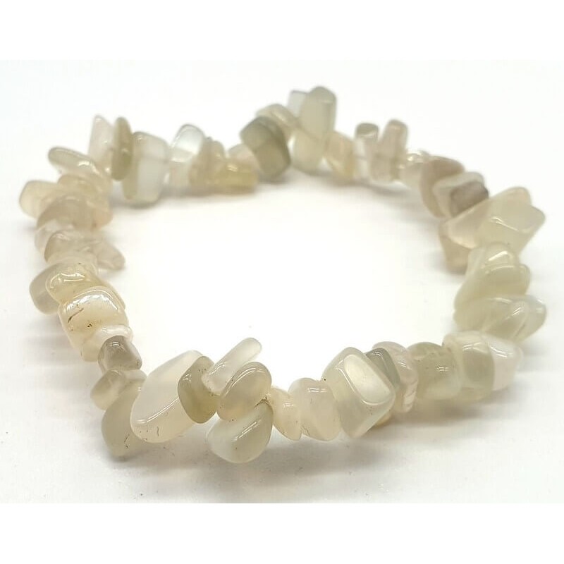 Bracelet Chips Pierre de Lune Blanche