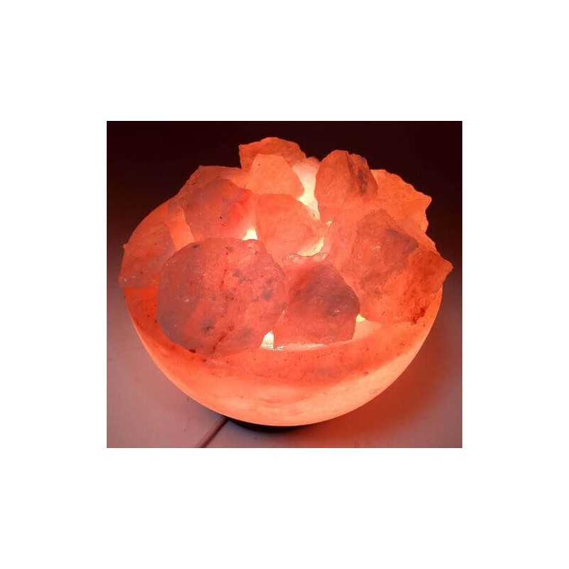 Lampe de Sel Himalaya Bol & Cristaux 3Kg
