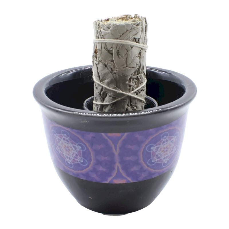 Bol de Fumigation Céramique Métatron Noir 9cm