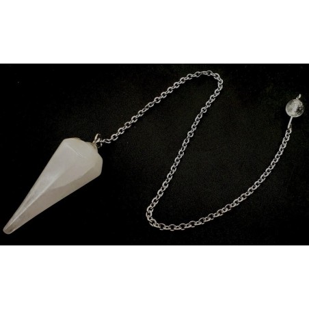 Pendule en Cristal de Roche Naturelle – Clarté, Énergie & Intuition Pure