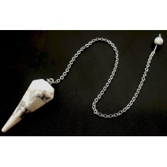 Pendule Howlite Naturelle – Pierre de Calme et d’Équilibre Émotionnel