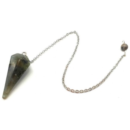 Pendule en Labradorite Naturelle – Protection, Intuition & Clairvoyance