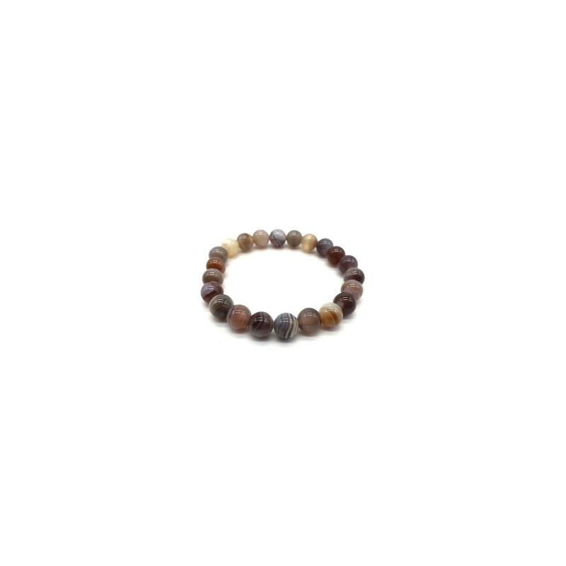 Bracelet en Agate Botswana – Élégance Naturelle et Sérénité
