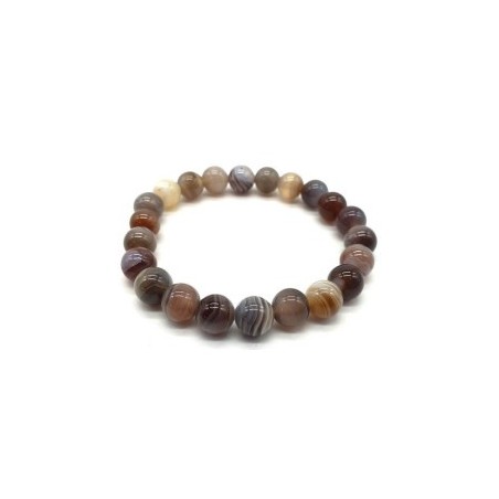 Bracelet en Agate Botswana – Stabilité & Confiance