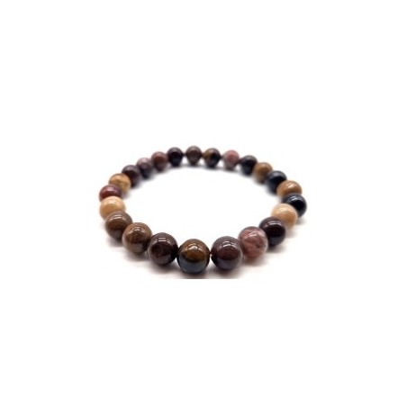 Bracelet en Agate Fossile – Ancrage, Sagesse & Connexion à la Terre