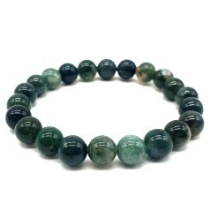 Bracelet en Agate Mousse – Harmonie, Nature & Renouveau