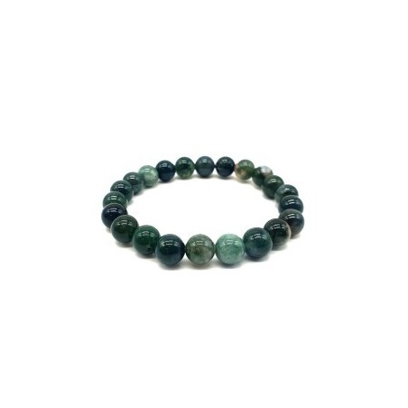 Bracelet en Agate Mousse – Harmonie, Nature & Renouveau
