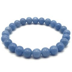 Bracelet en Angélite – Apaisement, Connexion Spirituelle & Douceur Intérieure
