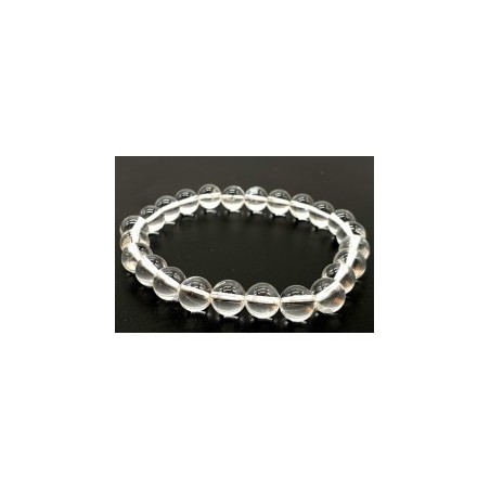 Bracelet en Cristal de Roche Naturelle – Clarté, Équilibre & Énergie Pure