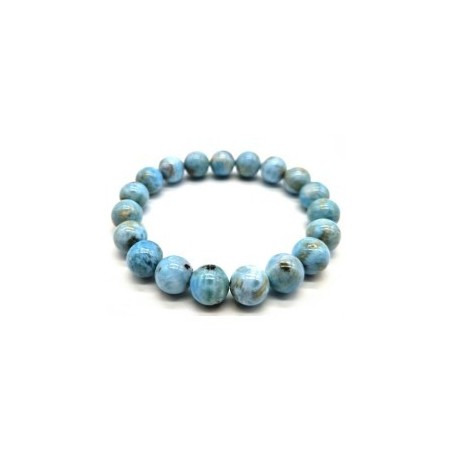 Bracelet en Larimar – Sérénité, Communication & Harmonie Intérieure