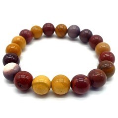 Bracelet en jaspe mokaite naturel | Pierre de vitalité et de décision | Spiritual-Deity