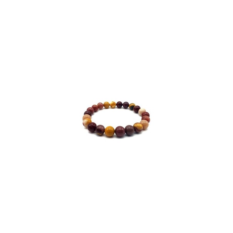 Bracelet en jaspe mokaite naturel | Pierre de vitalité et de décision | Spiritual-Deity
