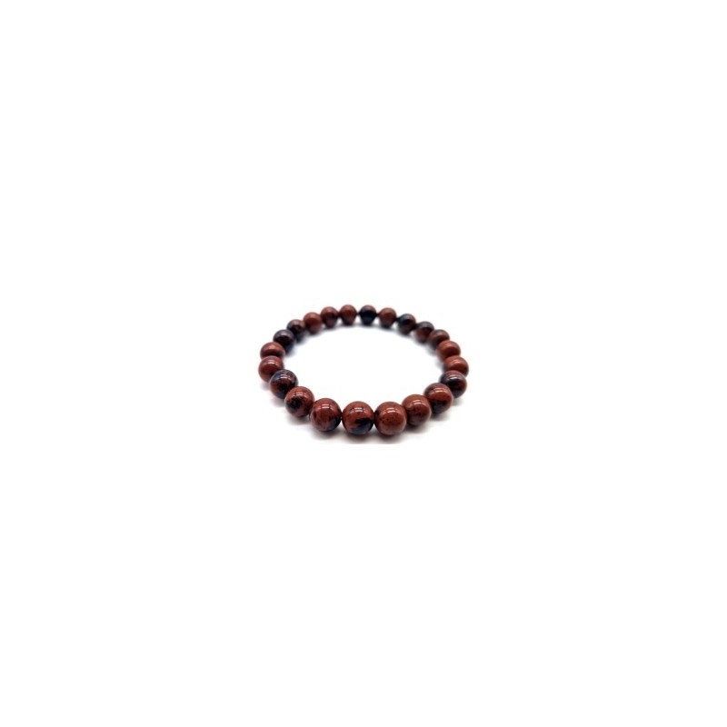 Bracelet en obsidienne acajou naturelle – Ancrage & protection | Spiritual-Deity
