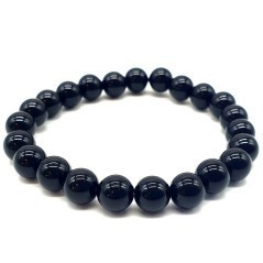 Bracelet pierre naturelle noire – Stabilité et sobriété